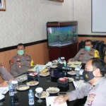Wakapolda Dan PJU Polda Banten, Hadiri Vicon Evaluasi Penanganan Covid-19