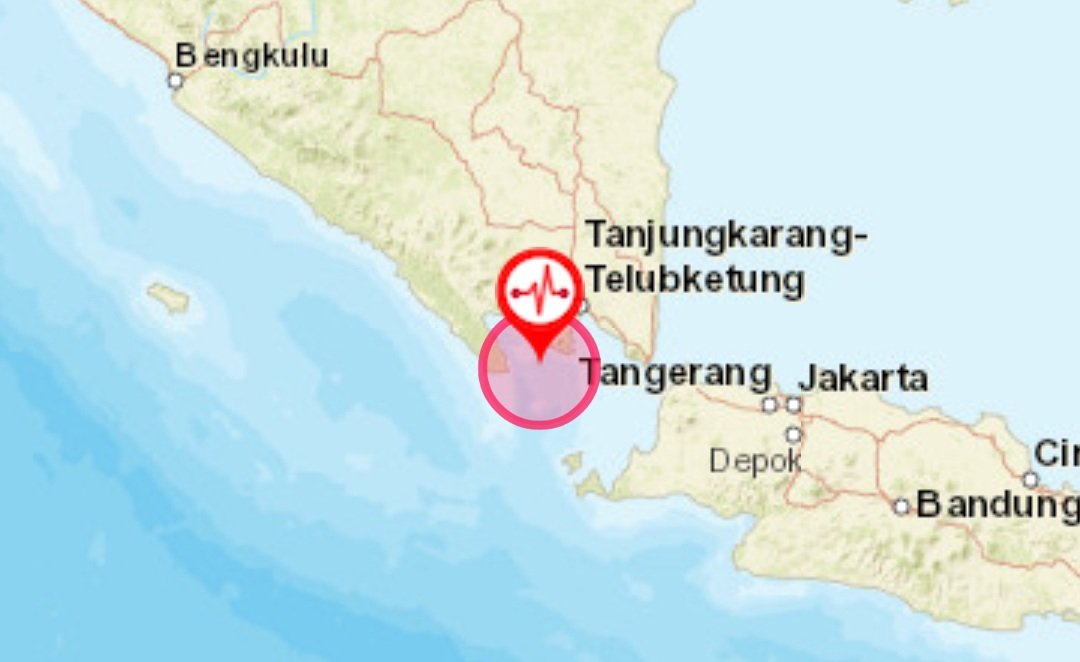 Gempa Bumi Magnitudo 4,3 Guncang  Tanggamus Lampung