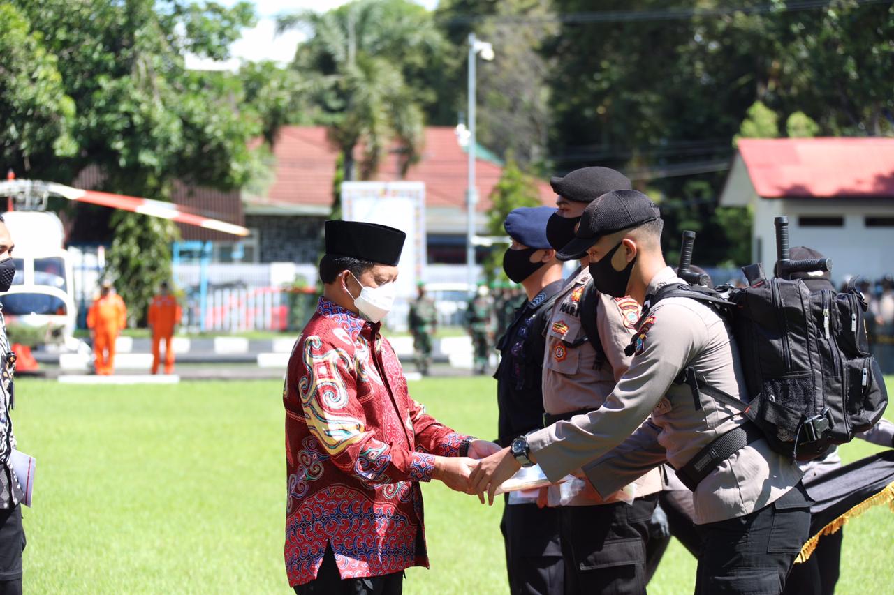 Pimpin Apel Pergeseran Pasukan Pengamanan Pilkada, Mendagri Ajak TNI/Polri Kerja Keras Tekan Gangguan Konflik