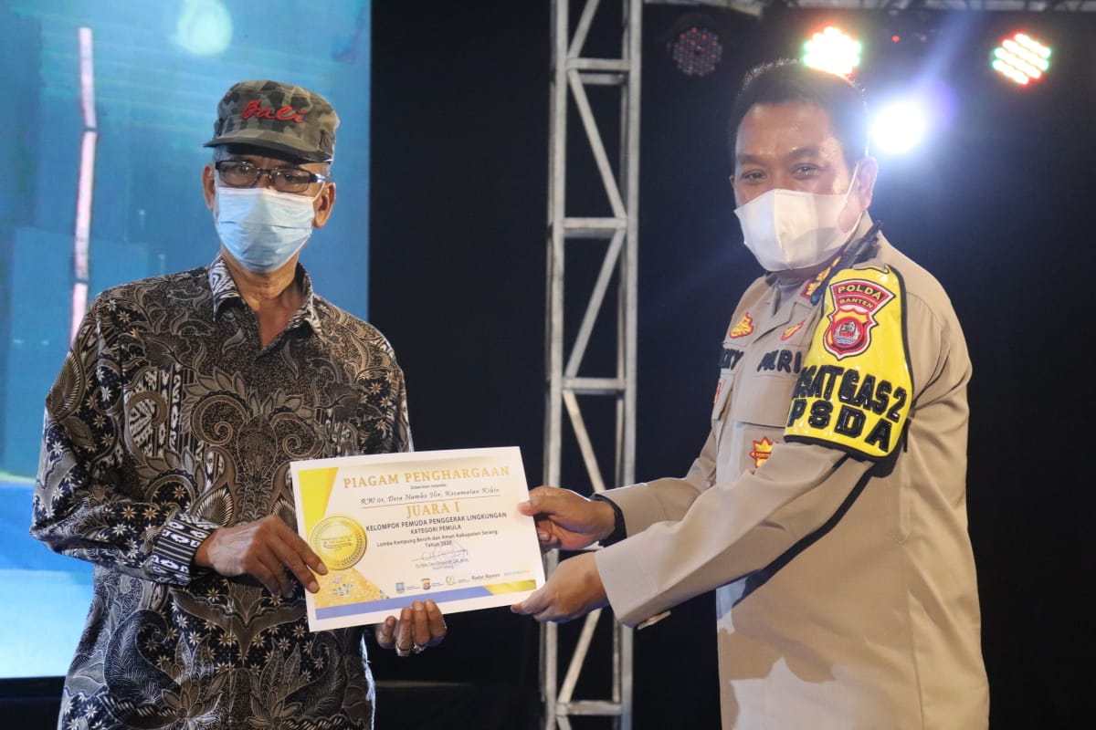 Dirbinmas Polda Banten Berikan Penghargaan Kepada Pemenang Lomba Kampung Tangguh Kalimaya dan LKBA Tahun 2020