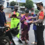 Tekan Penyebaran Covid-19 di Merak, Ditlantas Polda Banten Sosialisasikan Prokes dan 3M