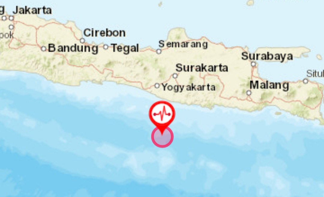 Gempa Magnitudo 5,0 Guncang  Gunung Kidul Yogyakarta