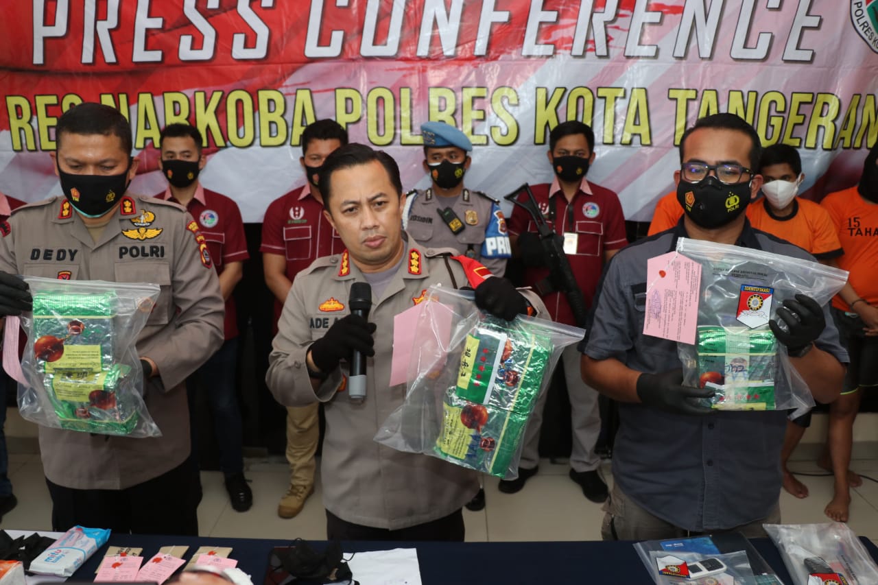 Polresta Tangerang Ungkap Sindikat Pengedar Narkoba Jaringan Malaysia, Sabu 5,2 Kg Dikemas dalam Bungkus Teh