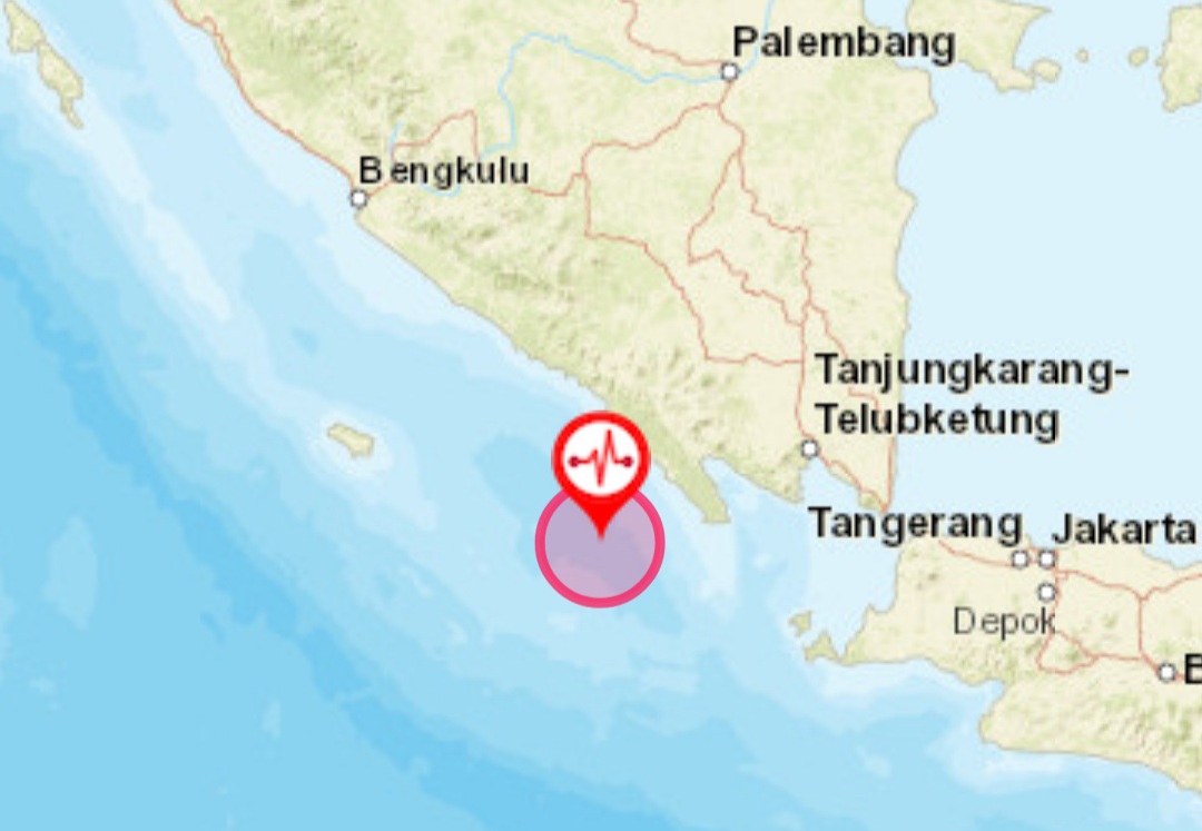 Gempa Magnitudo 5,1 Guncang Pesisir Barat Lampung