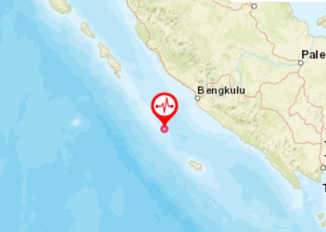 Gempa Magnitudo 5,1 Guncang  Bengkulu