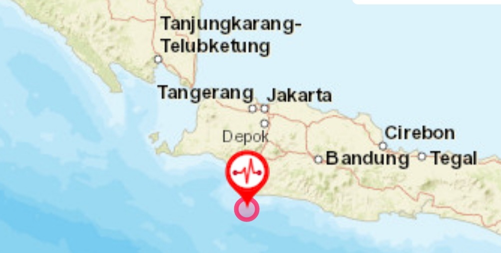 Gempa Magnitudo 4,6 Guncang Selatan Sukabumi