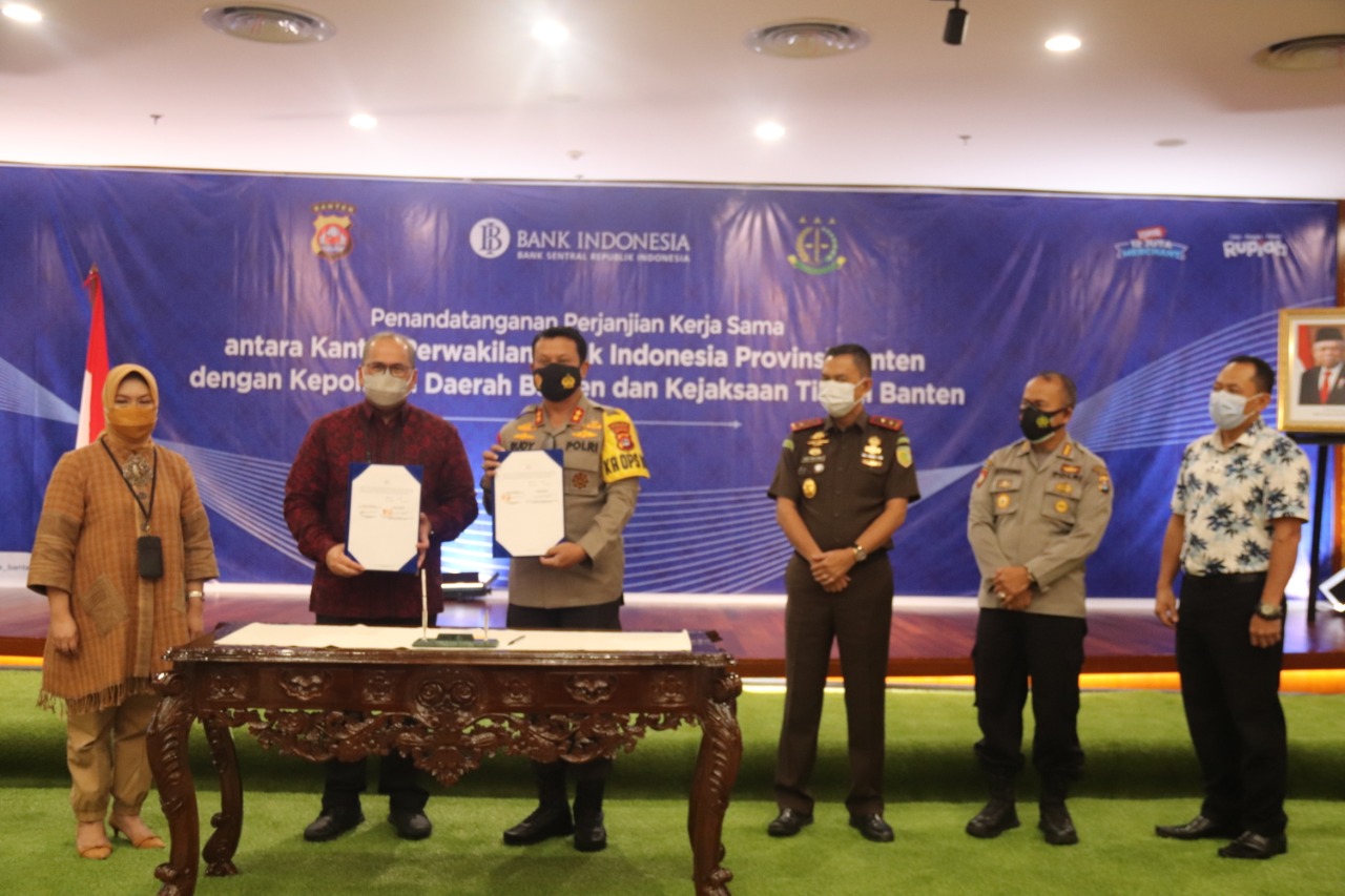 Polda Banten dan Bank Indonesia Jalin Kerjasama Sistem Pengamanan