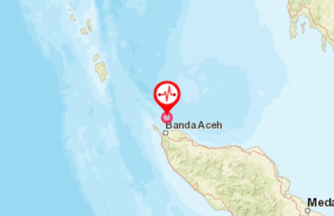 Gempa Magnitudo 2,9 Guncang Sabang Banda Aceh