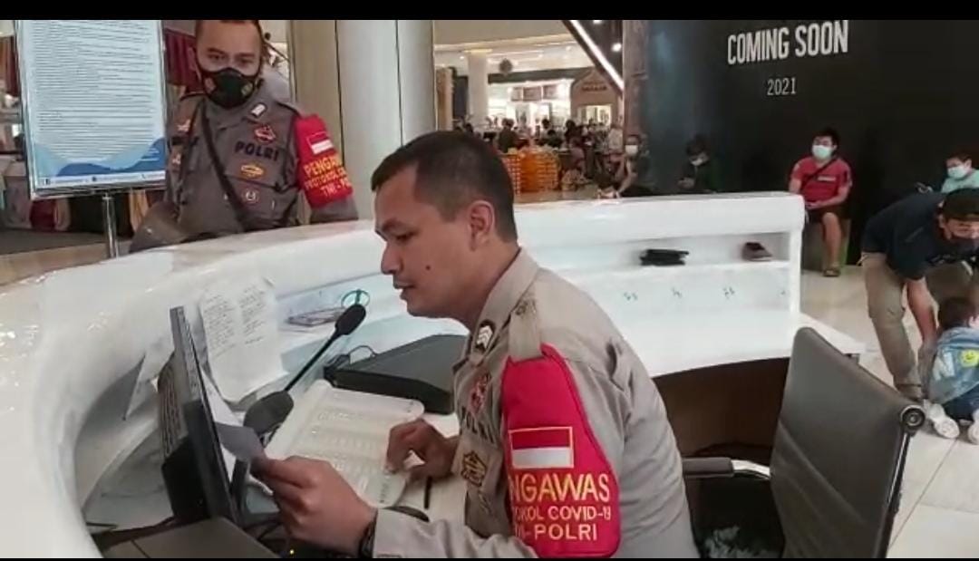 Polres Tangerang Kota  Sosialisasikan Protokol Kesehatan di Mall Ciputra Tangerang