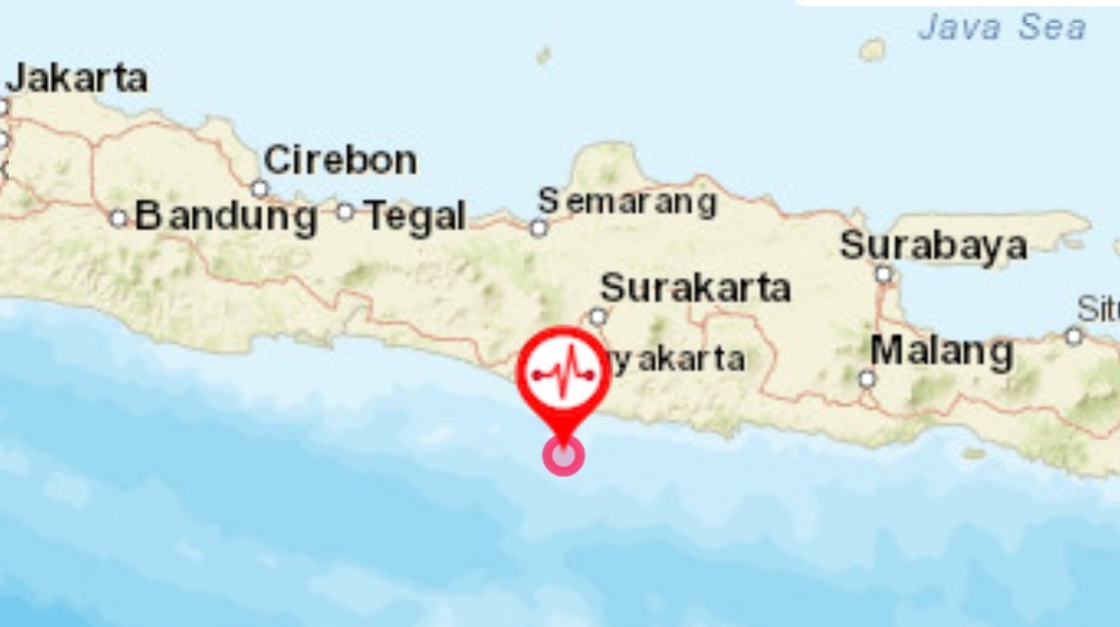 Terjadi Gempa Magnitudo 5,3 Guncang Gunung Kidul Yogyakarta