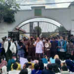 Polres Serang Kota Kawal Aksi Unras Mahasiswa Di Kejati Banten
