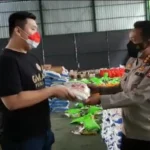 Polda Banten Terima Bantuan Beras Peduli Covid dari Gama Group Banten