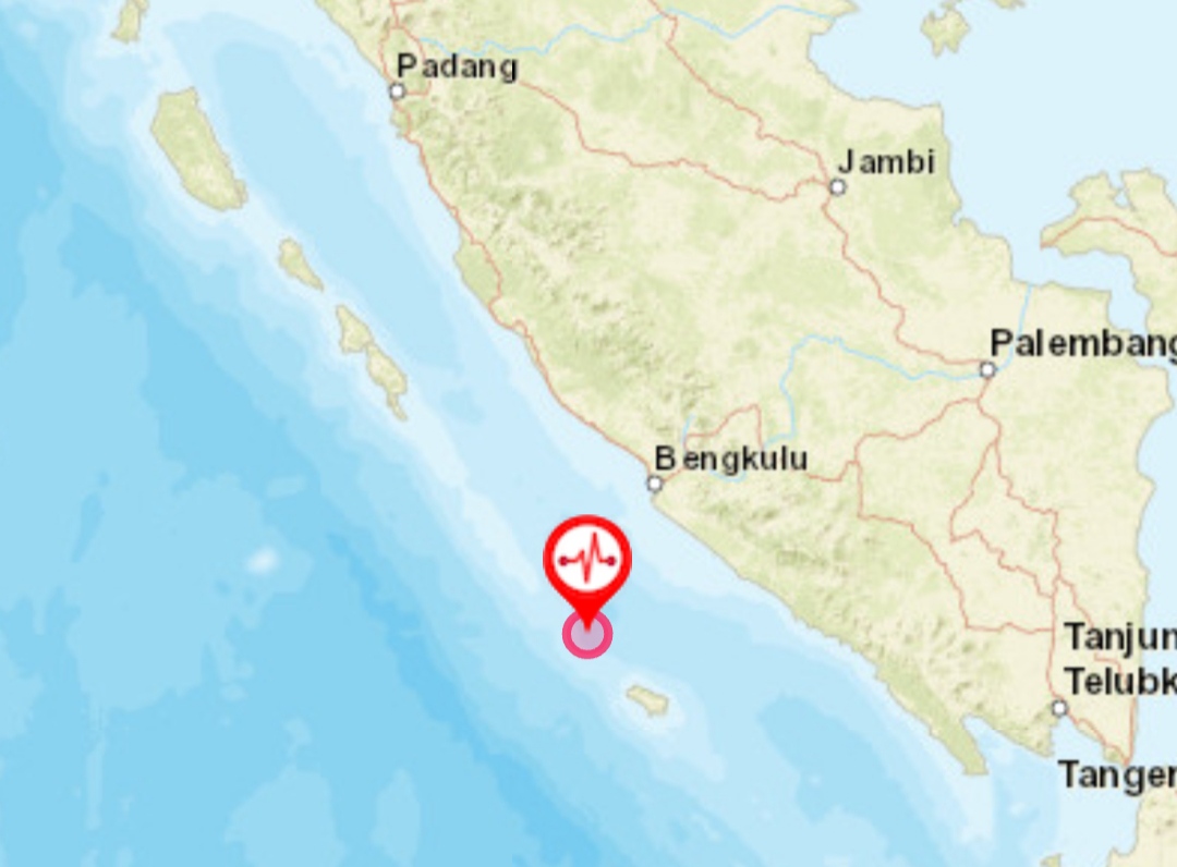 Gempa magnitudo 5,4 Guncang Bengkulu