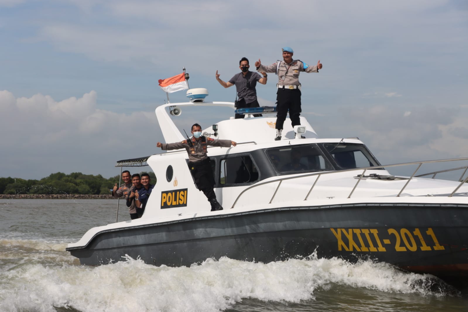 Amankan Obvit PLTU, Kapolresta Tangerang Pimpin Patroli Perairan