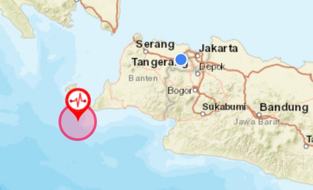 Gempa magnitudo 4,7 Guncang Sumur Banten