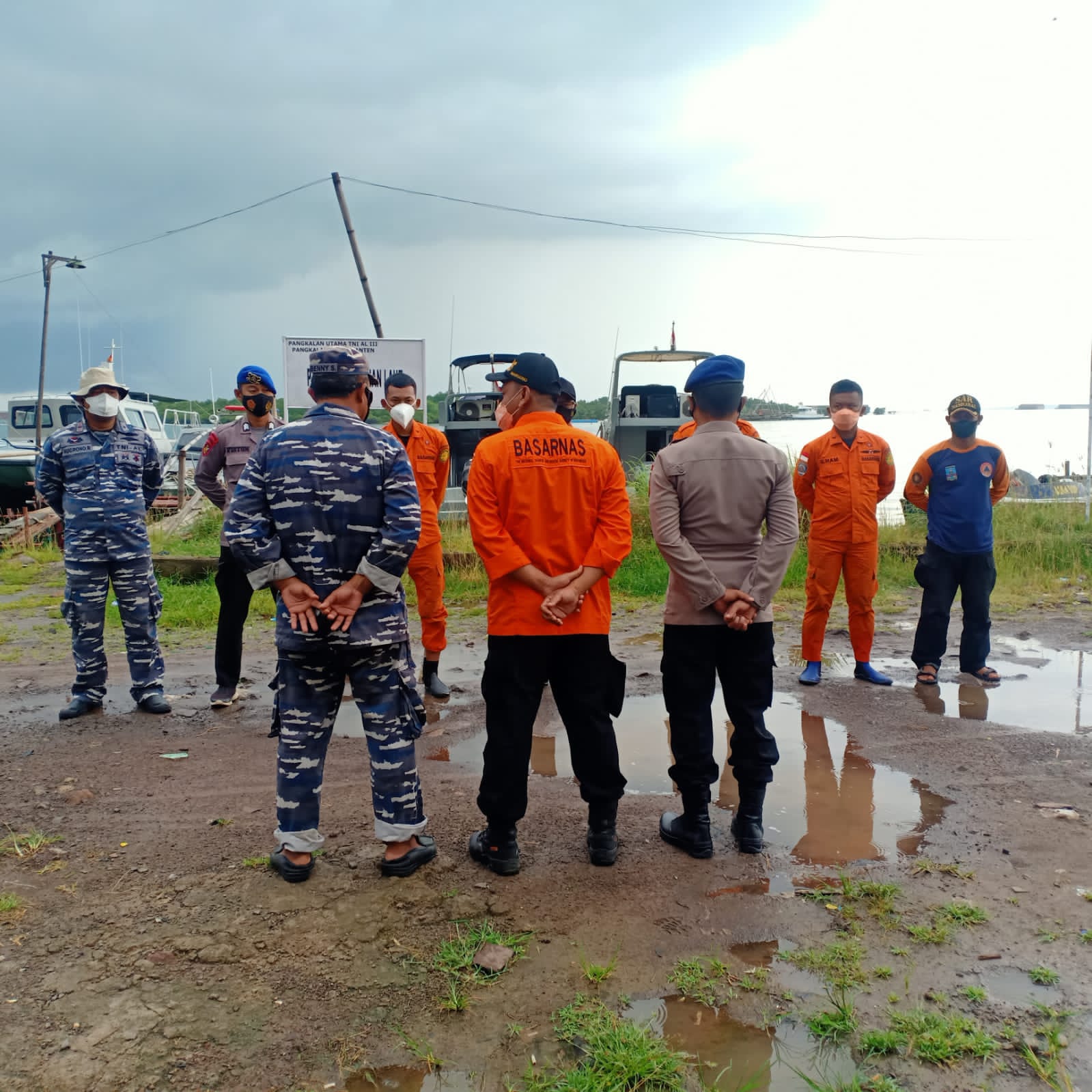 Ditpolairud Polda Banten Masih Melakukan Pencarian Korban Laka Kerja di Perairan Jetty PT. Gandasari