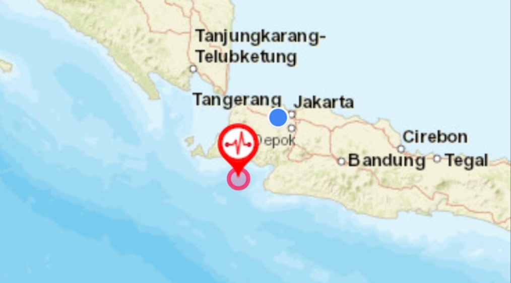 Gempa magnitudo 5,3 Guncang Bayah Banten, Terasa Sampai Tangerang
