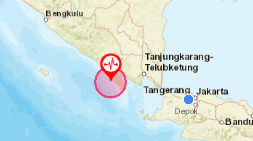 Gempa  Magnitudo 4,9 Guncang Tanggamus