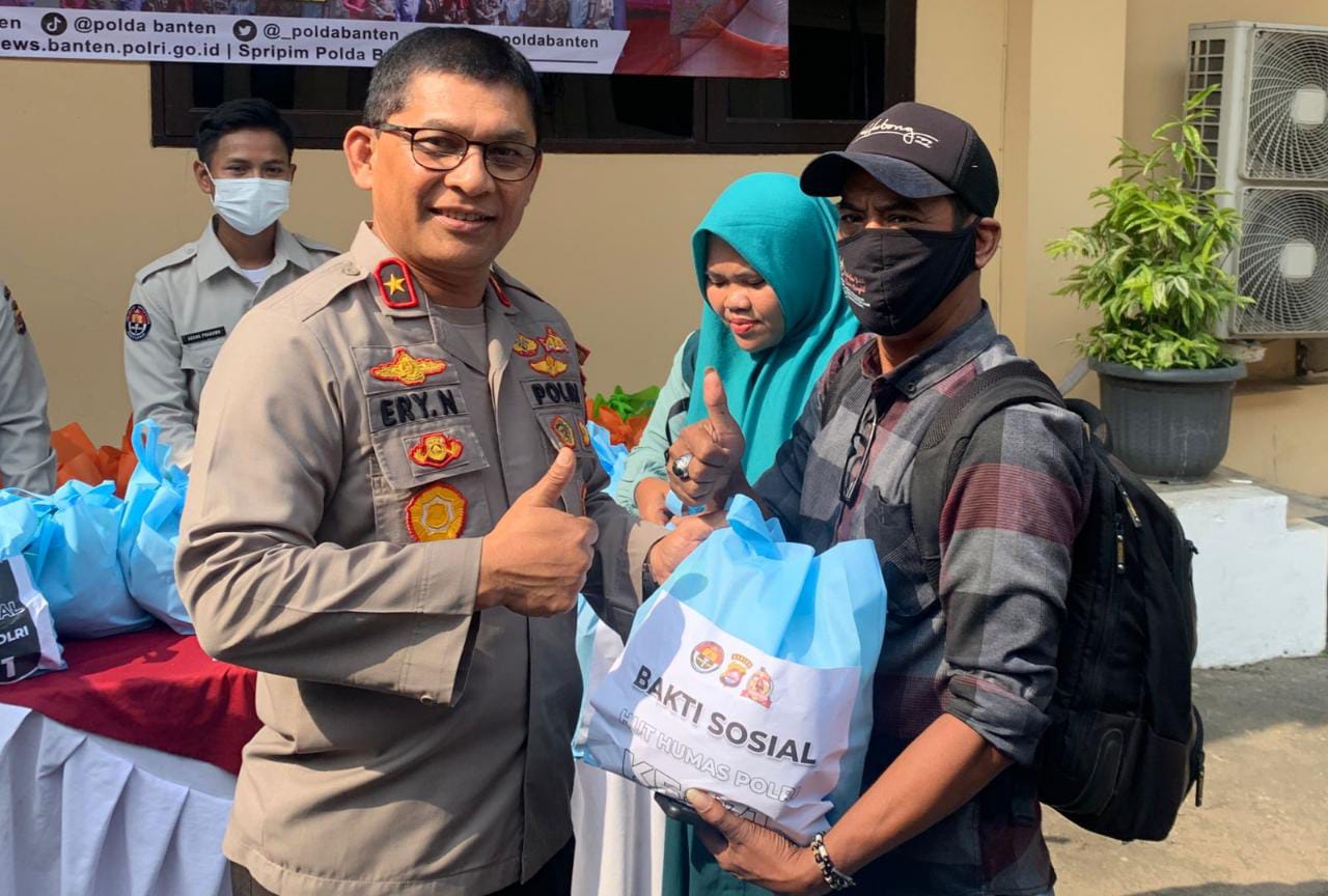 Sambut HUT Humas Polri ke-71, Bidhumas Polda Banten Gelar Donor Darah dan Bakti Sosial