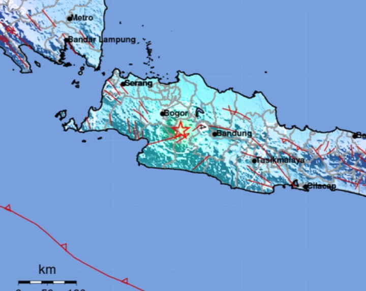 Gempa Magnitudo 5,6 Guncang Barat Daya Cianjur Jawa Barat
